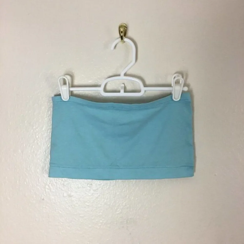 Planet Blue Life Bandeau Womens Size L Blue Cotton Spandex Blend NWOT